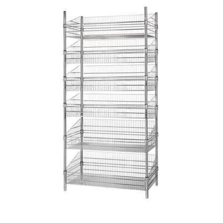 

18 Deep x 48 Wide x 54 High 6 Tier Stationary Deep Basket Unit