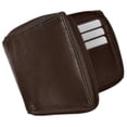 thumbnail image 4 of Zippered Bifold Men's Wallet Deluxe Credit Card Flip Genuine Lamb Leather P 1256, 4 of 6