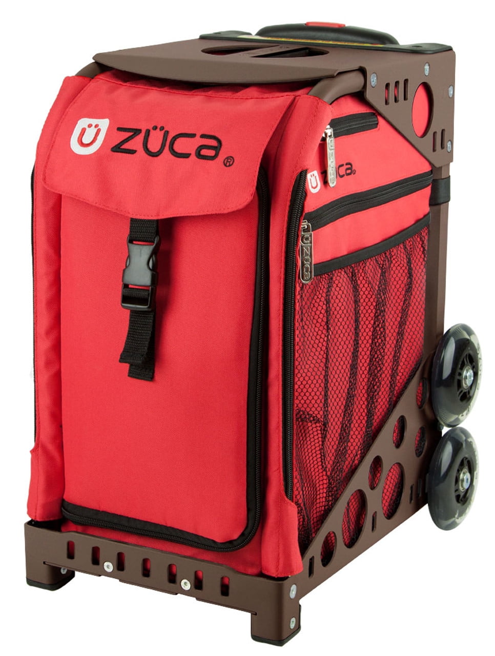 Zuca 18" Sport Bag - Chili with 2 Small Utility Pouch (Brown Frame)