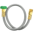 Hose Water Garden Extension Metal Steel Flexible Stainless 3Ft Short