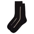thumbnail image 5 of MeMoi Boys Dual-Stripe Cotton-Rich Fine-Gauge Crew Sock - Boys - Male, 9-11, Black, 5 of 6