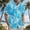 Blue, variant on Men's Hawaiian Shirts Trendy Palm Tree Printed Short Sleeve Button Down Shirt Summer Tropical Beach Vacation Shirts Big and Tall White XXXXL