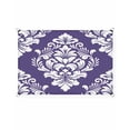 Classic Floral Pattern Sun Shade Sail 12'X16' Purple Background White ...