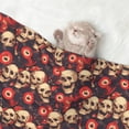 thumbnail image 2 of Pofeuu record Skull rock Print Puppy Blanket,Dog Blankets,Pet Blanket Cozy Cat Blankets for Indoor Cats, Fuzzy Pet Blanket for Kitten Doggy Dog Blankets-Large, 2 of 8