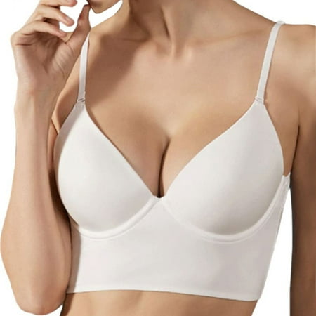 Blphud Bra Lingerie for Women Sports Bras for Women Plus Size Sports Bra for Women Women Sports Bras Strappy Padded Support Yoga Bra Bra Workout Bras for Women White S