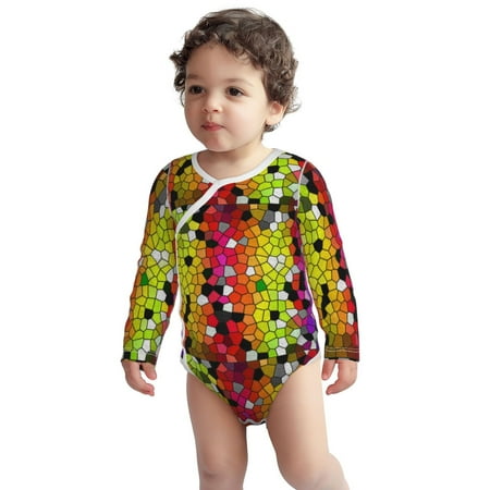 

Fotbe Colorful Tie Dye Stained Glass 1 Pattern Unisex-baby Long-sleeve Bodysuit Long Sleeve Bodysuits One-piece 100% Organic Cotton for Infant Baby Boys Unisex-2 Years