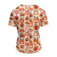 thumbnail image 5 of Happy Halloween Men's Short Sleeve T-Shirt, Cute Ghost Pumpkin Spiderweb Pattern Crew Neck Stylish Autumn Streetwear Tees, 5 of 5