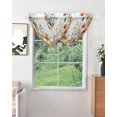 thumbnail image 2 of Waterfall Valances for Windows, Yellow Red Blue Spring Floral Kitchen Sheer Valance Curtains, Summer Botanical Flowers Rod Pocket Elegant Swag Valances for Living Room Bedroom, 47.2"x38.5", 3 Panel, 2 of 8