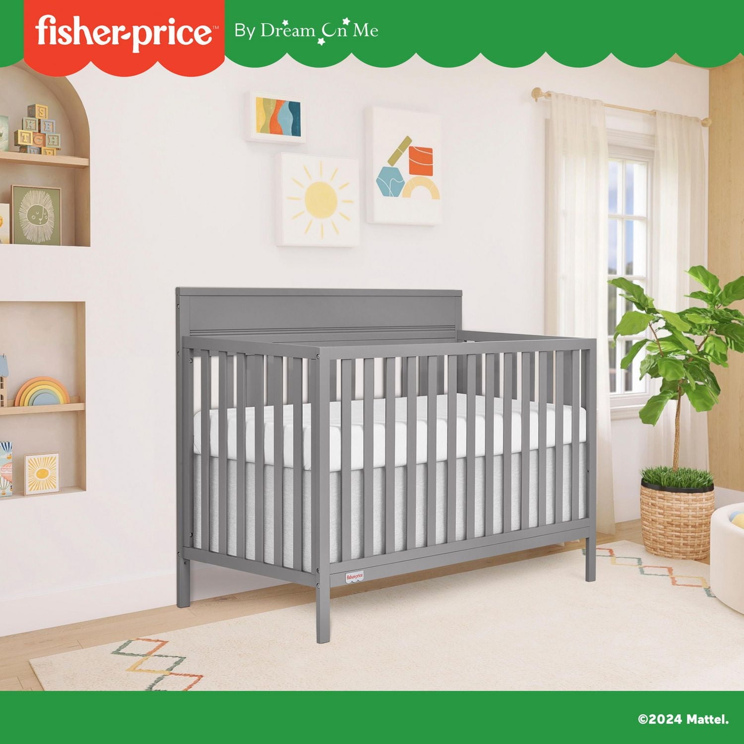 Fisher-Price Miles 5-in-1 Convertible Crib by Dream On Me