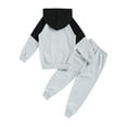 thumbnail image 4 of CHICTRY Kids Boys Tracksuit Jogging Suit Zipper Hoodie Sweatshirt Tops with Pants Sweatsuit Outfit A Gray 7-8, 4 of 7