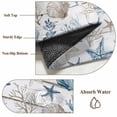 thumbnail image 6 of Ocean Coastal Round Area Rug 4Ft Washable Circle Rugs for Bedroom Dining Room, Ocean Nautical Coral Shells Wooden Grain Non-Slip Carpet Floor Mats Indoor Outdoor Carpet Runner Aesthetic Home Decor, 6 of 8