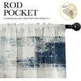 thumbnail image 5 of 2 Pack Valances Window Treatments, Blue and Grey Abstract Modern Art Blackout Drapes Adjustable Curtain Valances for Windows Living Room Kitchen Over Sink, 18x52 Inch Rod Pocket Valances, 5 of 6