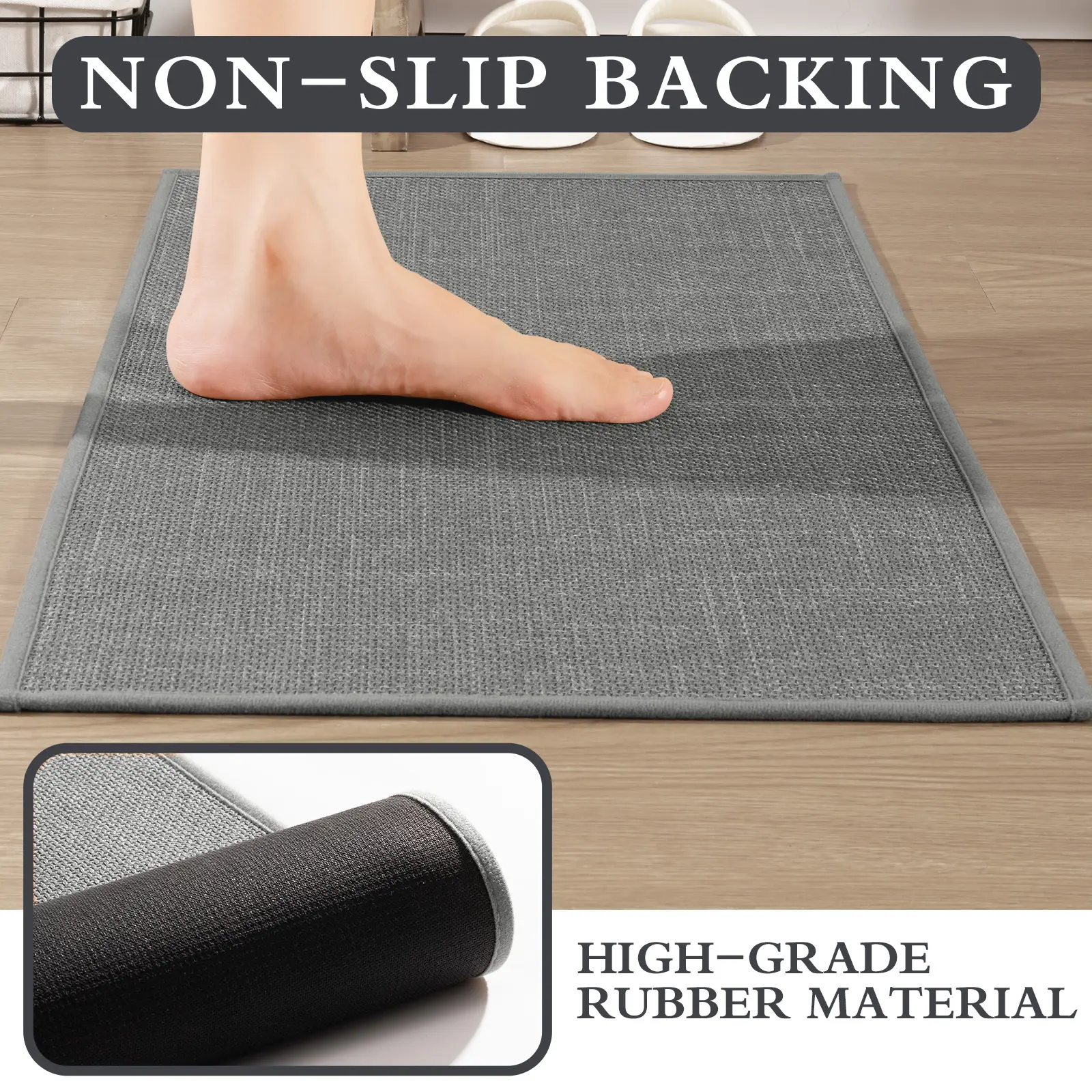ChakmeOne Bathroom Rug Set 3 Piece, Non Slip Bath Mats,Super Absorbent Quick Dry Machine Washable,Complete Bath Mats for Shower Tub Floor & Toilet, 17"x24"+17"x32"+17.5"x24"U-Shape