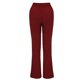 thumbnail image 5 of ICHUANYI ClearanceWomen Casual Cotton And Linen Solid Drawstring Elastic Waist Long Straight Pants(Red, XXL) ICHUANYI WER20232080501782, 5 of 9