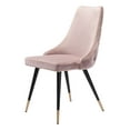 thumbnail image 1 of Modern Contemporary Dining Chair, Set of 2, Pink, Velvet Fabric Stainless Steel, 1 of 6