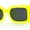 Yellow / Black, variant on Mod Rectangle Minimal Pop Color Womens Sunglasses Orange Solid Black