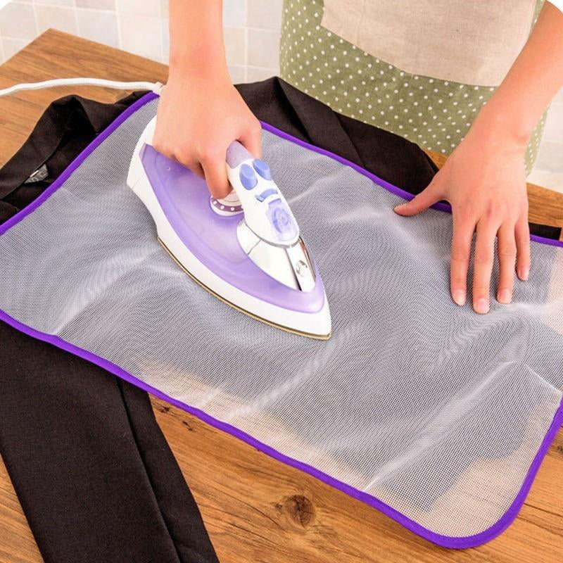 2 Pcs Ironing Pads Protective Heat Resistant Mesh Cloth Ironing Clothes Scorch Insulation Protective Guard Mat Random Color