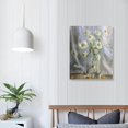 thumbnail image 4 of Nawypu Flowers Bathroom Wall Decor Floral Canvas Wall Art White Daisy in Vase Prints Pictures Rustic Plants Framed Artwork, 4 of 5
