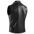 thumbnail image 2 of Chaleco de moto NAVEKULL para hombre de piel negro vintage, 2 of 7