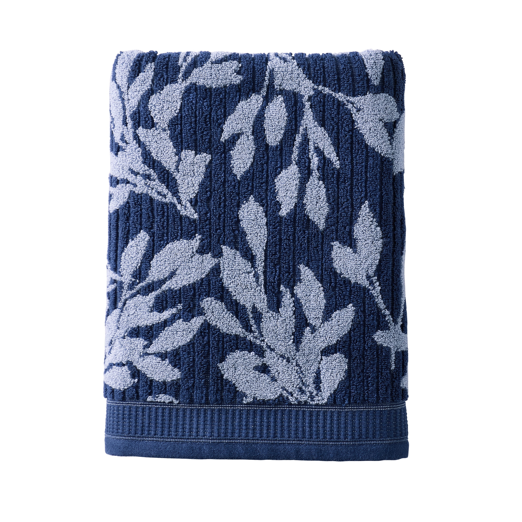 Better Homes & Gardens Signature Soft Floral 6 Piece Towel Set,Blue Admiral/Blue Silver