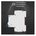 thumbnail image 5 of Interruptor Belug Termomagnetico Ac Riel Din 2 Polos  10A Blanco con Azul, 5 of 5