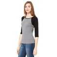 thumbnail image 2 of Women's Baby Rib 3/4 Sleeve Contrast Raglan T-Shirt, 2 of 3