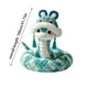 thumbnail image 3 of Muñeco de Serpiente de Peluche | Lindo estilo de dibujos animados, tela suave azul y blanca, ojos grandes, detalles bordados | Adorno de regalo, decoración del hogar, coleccionable cultural del año, 3 of 8