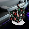 thumbnail image 7 of POLERO PU Leather Waterproof Tissue Box Holder Green Red Christmas, Square Napkin Facial Tissues Boxes Dispenser, Home Office Car Tissue Holder Decorative Container with Metal Button, 7 of 7