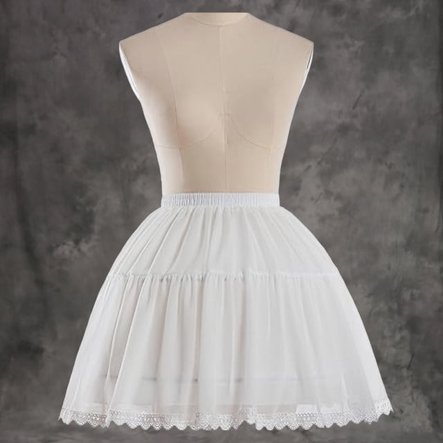 Jupon pour Femmes sous-Couches pour Robe avec Jupe Ajustable Jupon en Dentelle Léger Volume Port Bidirectionnel