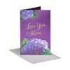 American Greeting Purple Floral Mother's Day Greeting Card with Glitter