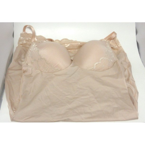 SPANX Assets Red Hot Label by Luxe & Lean Firm Control Lace Slip (Small, Beige) - Walmart.com