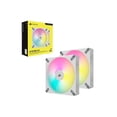thumbnail image 7 of Corsair iCUE AF140 RGB Elite 140mm PWM Dual Fan Kit - Eight RGB LEDs Per Fan - AirGuide Technology - Fluid Dynamic Bearing - Zero RPM Fan Mode - Included iCUE Lighting Node CORE Controller - White, 7 of 7