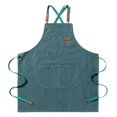thumbnail image 1 of Work Apron Thick Sleeveless Breathable Unisex Multi-pockets Storage Cotton Cross Back Kitchen Apron for Home, 1 of 9