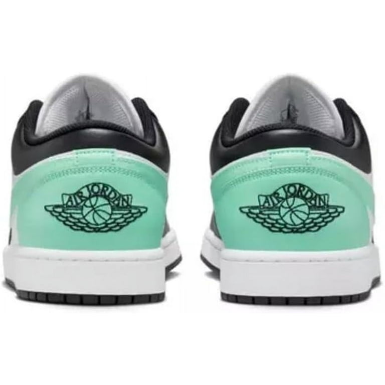Men's Jordan 1 Low White/Black-Green Glow (553558 131 Men's Jordan 1 Low White/Black-Green Glow (553558 131