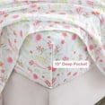 thumbnail image 4 of Twin Size Sheet Set Paisley Printed Bed Sheets for Single Bed Piece Microfiber Fitted Sheet with ” Deep Pocket & Straps Patterned Bedding Sheets & Pillowcase Set, 4 of 9