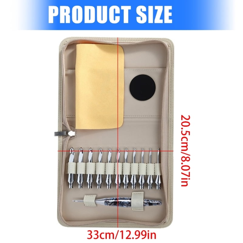 Interchangeable Tunisian Crochet Hook with 11 Size Tip for Knitting Blanket