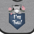 thumbnail image 4 of Inktastic I'm Two Years Old Kitty Cat 2nd Birthday Girls Baby Bib, 4 of 4
