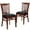 Black Vinyl Seat/Mahogany Wood Frame, variant on Flash Furniture 2 Pk. HERCULES Series Vertical Slat Back Walnut Wood Restaurant Chair - Burgundy Vinyl Seat