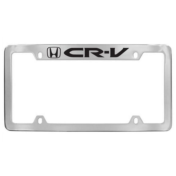 Honda CR-V Chrome Plated Metal Top Engraved License Plate Frame Holder
