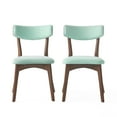 thumbnail image 2 of Noble House Sadie Indoor Mid Century Modern Fabric Dining Chairs, Set of 2, Mint, 2 of 6