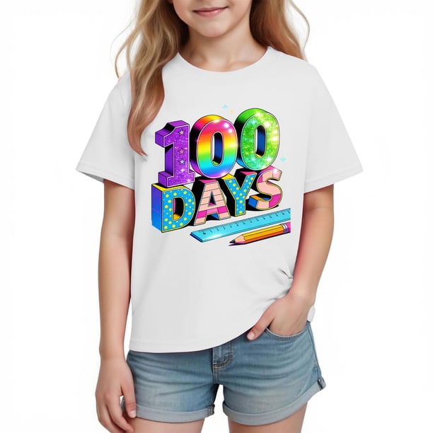Camisetas de Manga Corta Lindas para Niños Niños Y Niñas con Impresión Gráfica, Tela Suave Transpirable para la Temporada Escolar Y el Juego Informal