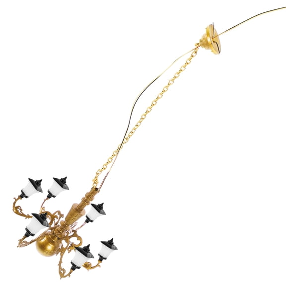 WORGEOUS Mini Hanging Ceiling Light Dollhouse Lamps Model Chandelier