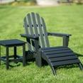 thumbnail image 2 of DuroGreen 12-Pc Folding Adirondack Chair Set, 6 Chairs, 3 Ottomans, and 3 Side Tables Made With All-Weather Tangentwood, Oversized, High End Patio Furniture, No Maintenance, USA Made, Black, 2 of 7