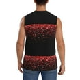 thumbnail image 4 of Goofa Red Glitter1 Printed Men's Sleeveless T-Shirt - Athletic Gym Workout Tank Top for Men - Moisture-Wicking, UPF 30+ Quick-Dry Muscle Tee-Medium, 4 of 8
