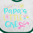 thumbnail image 4 of Inktastic Papa's Little Girl with Hearts Flower and Butterfly Girls Baby Bib, 4 of 4