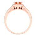 thumbnail image 4 of 2.48 ct Brilliant Marquise Cut Pink Tourmaline 18K Rose Gold Halo Solitaire with Accents Engagement Bridal Wedding Ring Band Set size 6.75, 4 of 7