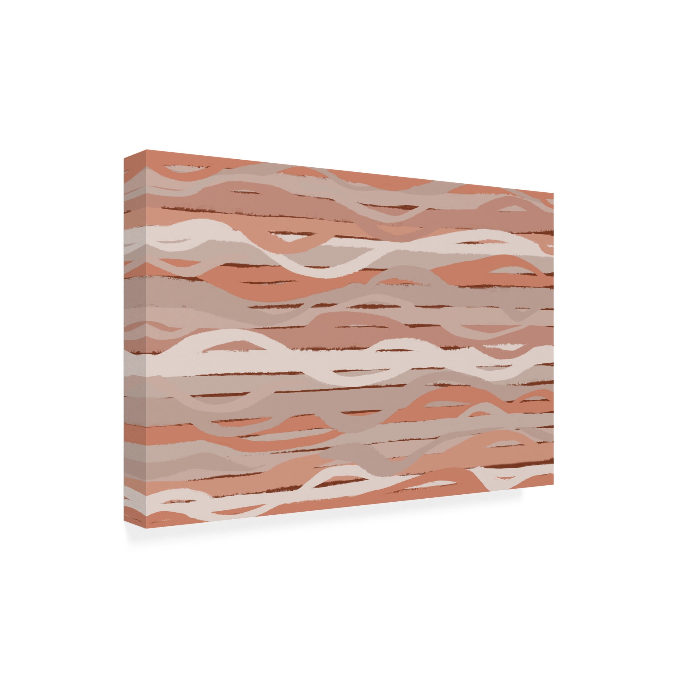 Canvas Wall Art - Treechild 'Pastel Wavey Stripes Pattern' Wall Art for Living Room, Bedroom, or Office D?cor by Trademark Fine Art - 19 x 12 Inches