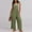 Green, variant on ZHUGeLI Fashion Women Casual Cold Shoulder Jumpsuit Solid Suspender Jumpsuits Wide Pocket Leg Pant Up to 50% off Clearance