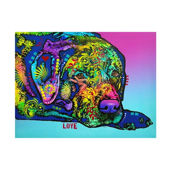 Canvas Wall Art - Dean Russo 'I Love Lazy Us Time' Wall Art for Living Room, Bedroom, or Office Décor by Trademark Fine Art - 19 x 14 Inches