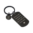 thumbnail image 1 of Llave de seguridad Uxcell, 1 juego de llavero letra E Te necesito aquí conmigo Te amo llavero personalizado con caja de regalo para él, regalos de Navidad y Día de San Valentín, negro y blanco, 1 of 6